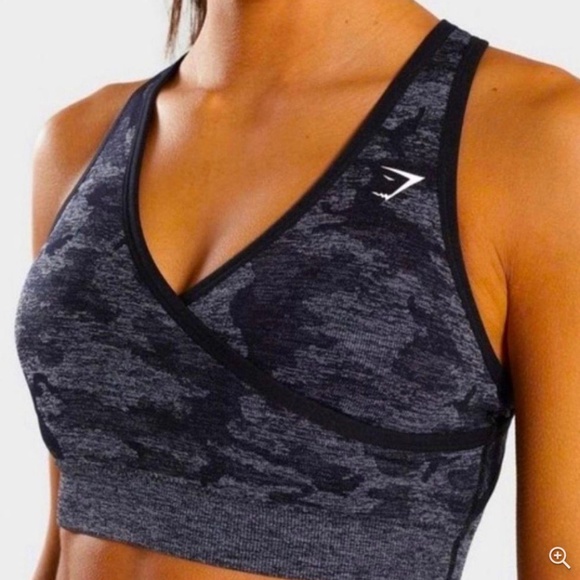 Gymshark Other - Gymshark Adapt Camo Seamless Sports Bra Black Camo-Size Medium